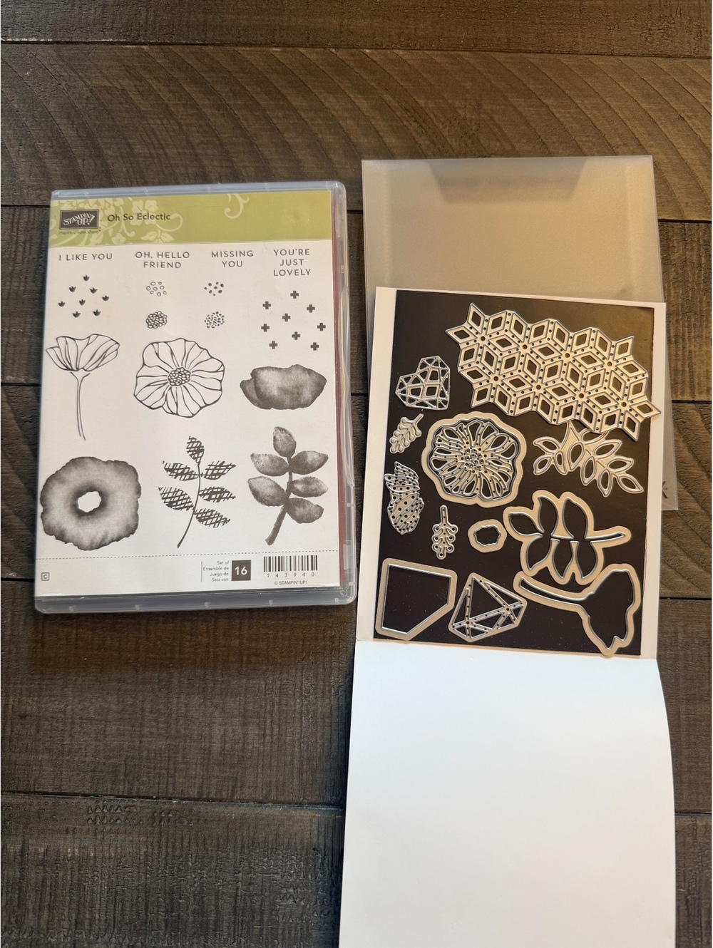 Stampin’ Up Oh So Eclectic stamp set and Eclectic Layers die cut set